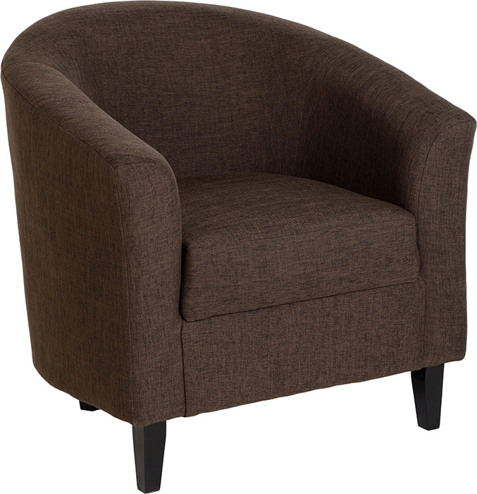 Tempo Tub Chair With Brown Fabric - Click Image to Close
